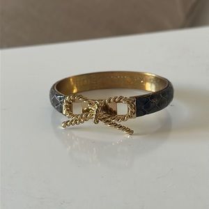 Rachel Leigh snakeskin bow clasp bracelet